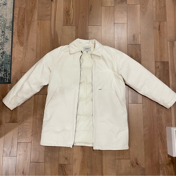 Carhartt WIP White Brooke Coat - Picture 2 of 7